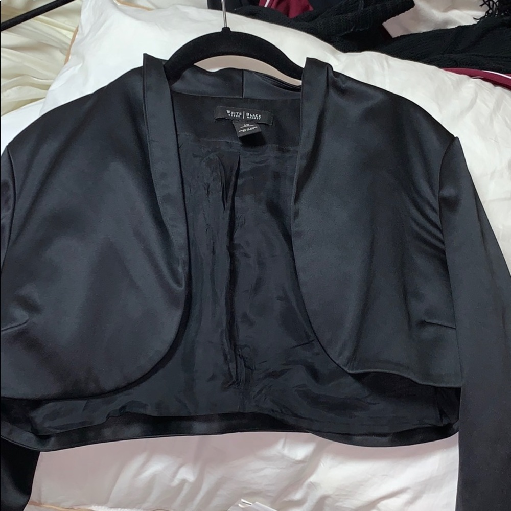 Cropped silk jacket